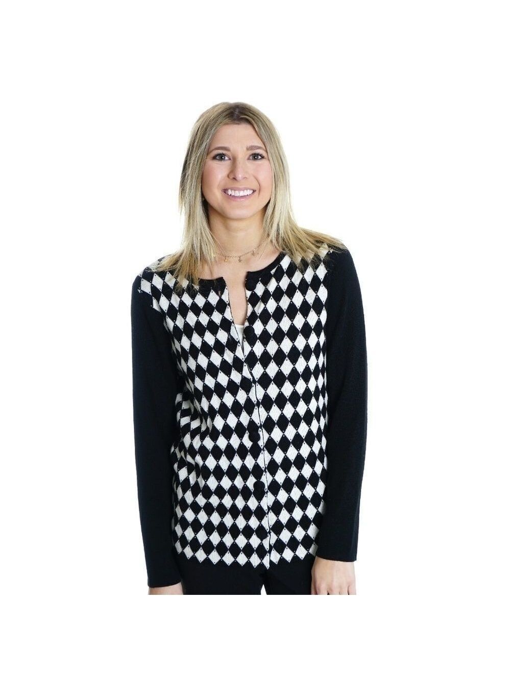 NEW Pendleton Petites Argyle Diamond Cardigan